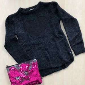 appaman Girls Black Heart Sweater Size 12